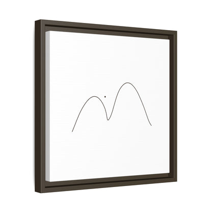 Minimal Line Mountains Matte Canvas Framed