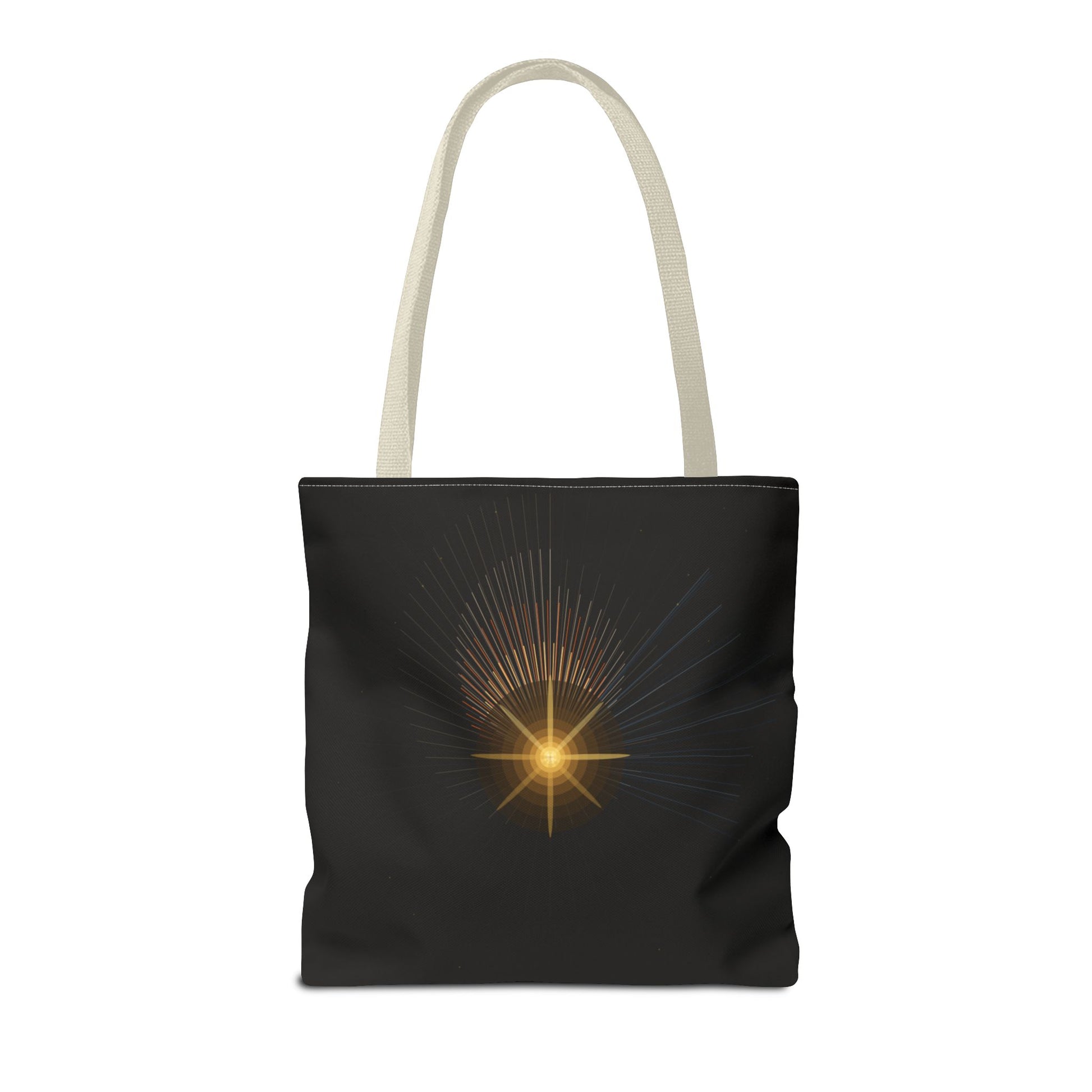 Radiant Starburst Tote Bag | Golden Light Celestial Design - TRV
