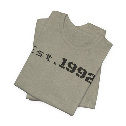 Est. 1992 Unisex Jersey Tee - Retro Birthday Gift, Casual Wear, Cool Vintage T-Shirt, Gift for Him, Gift for Her - TRV