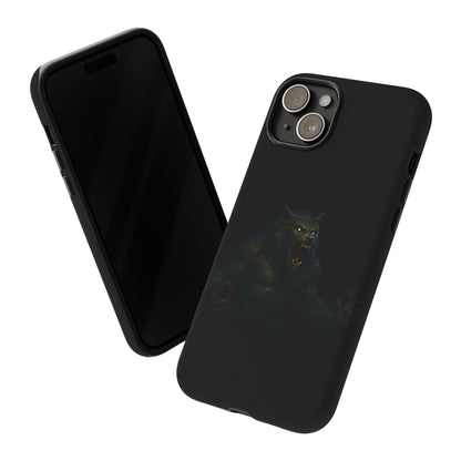 Werewolf Phone Case, Tough Cases, Black Panther Design, Gift for Animal Lovers, Phone Accessories, Fierce Phone Protection - TRV