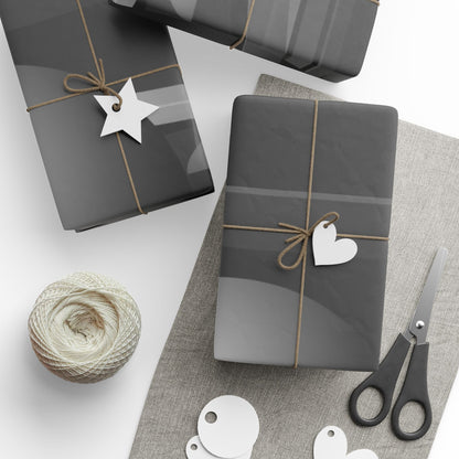 Geometric Shapes Black & Gray Wrapping Paper | Gift Wrap Roll