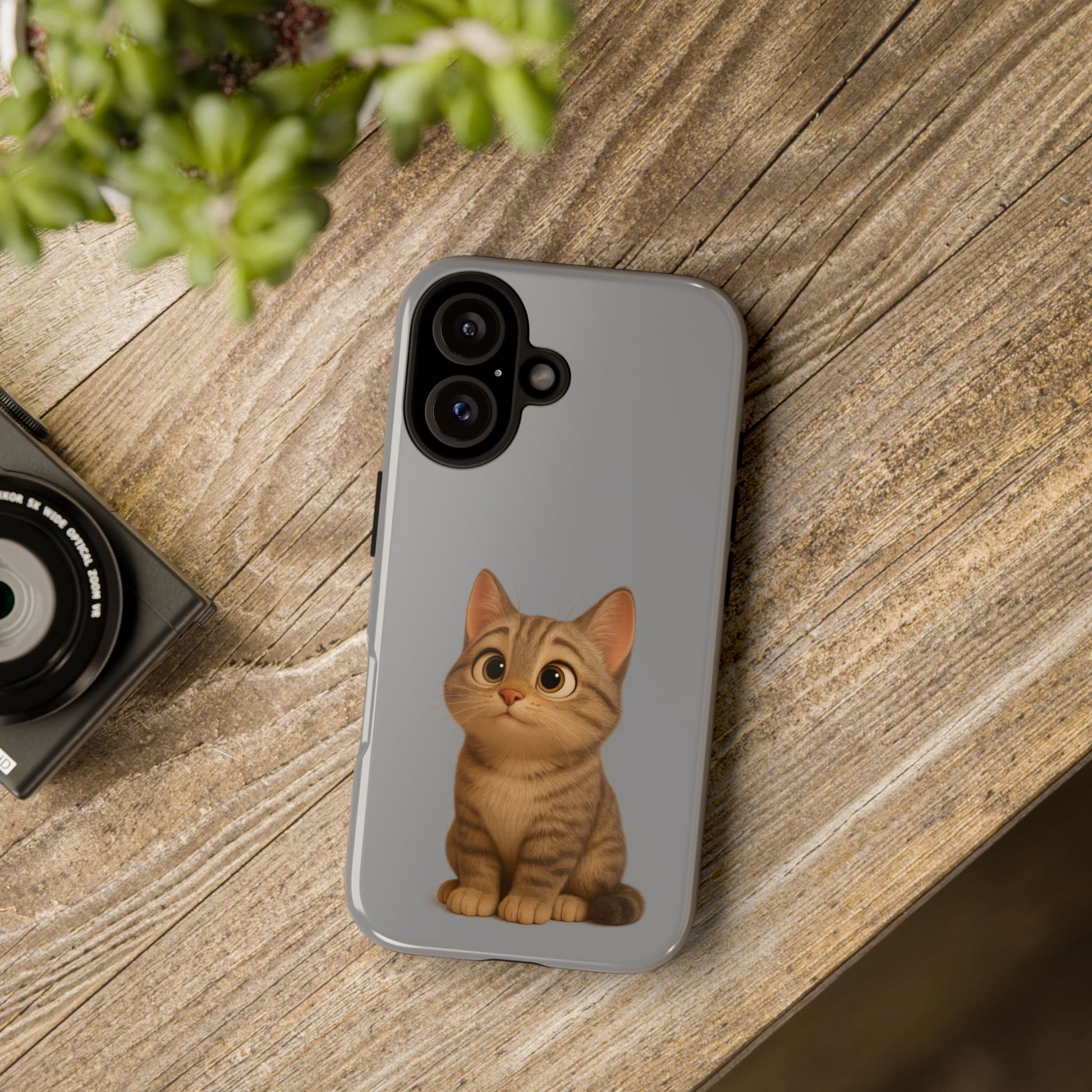 Cute Cat Phone Case, Kawaii Pet Accessory, Gift for Cat Lovers, Animal Phone Cover for Kids, Unique Kitty Design, Birthdays, Holidays - TRV