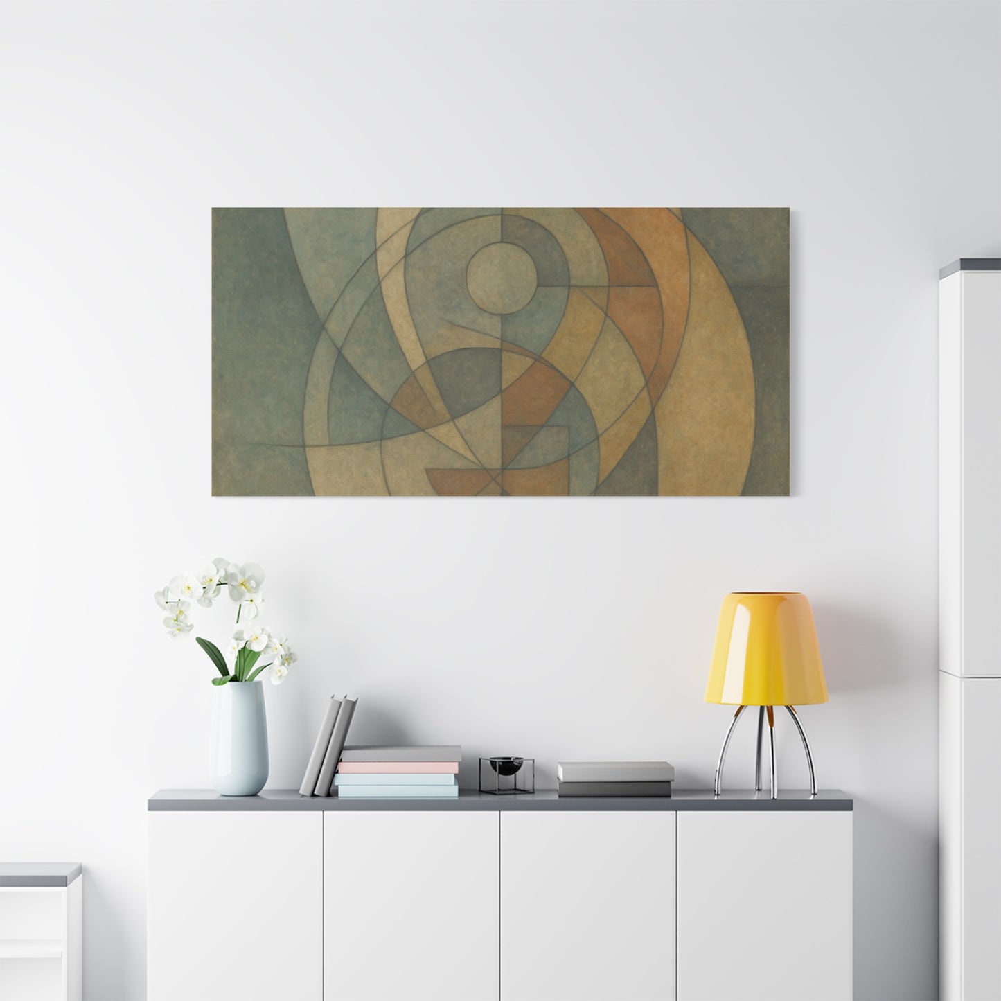 Abstract Geometric Circles Matte Canvas - TRV