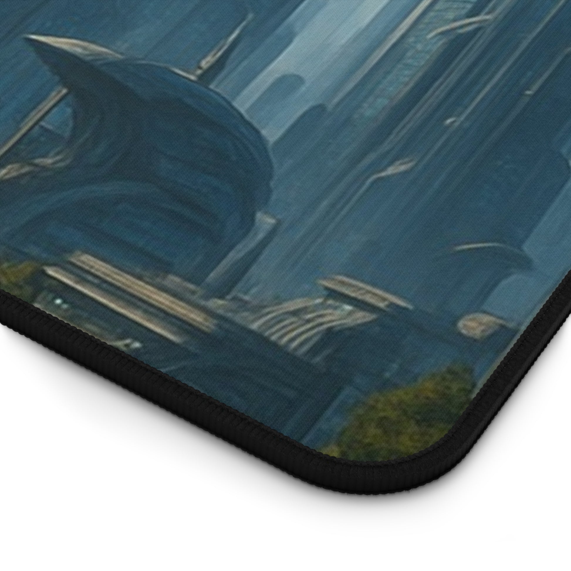 Futuristic Cityscape Desk Mat Sci Fi Skyline Mousepad - TRV