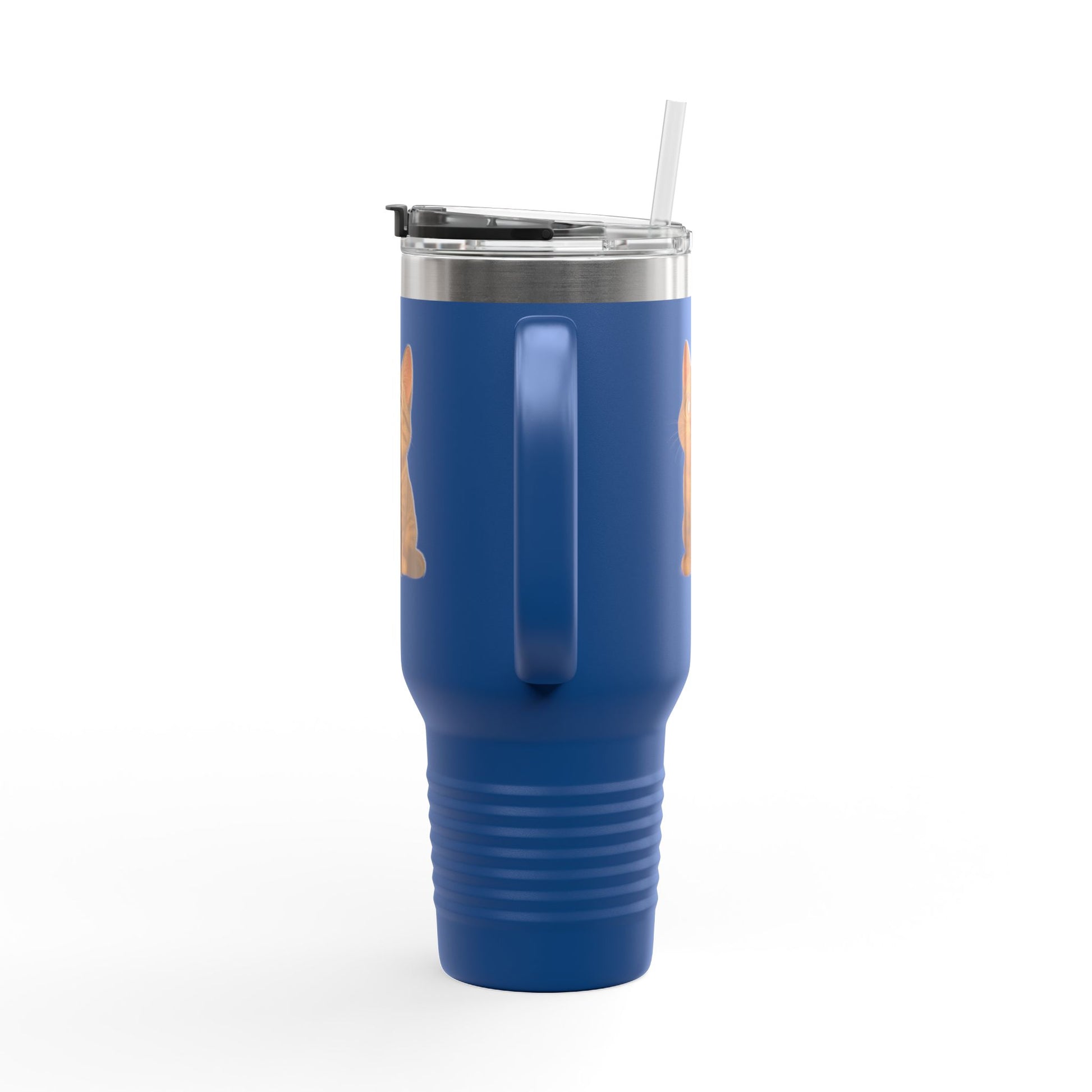Cute Cat Insulated Travel Mug, Perfect for Pet Lovers, 40oz Coffee Cup, Travel Tumbler, Gift for Cat Lovers, Customizable Mug - TRV