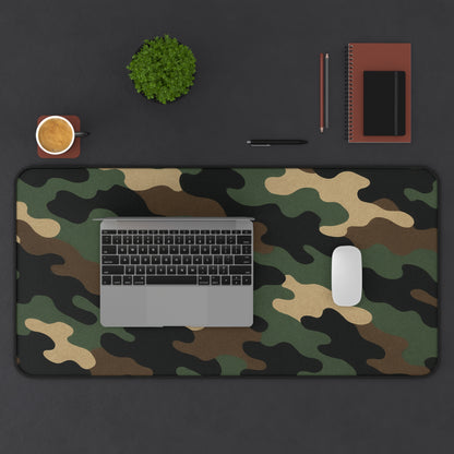 Camouflage Desk Mat - Stylish Workspace Decor, Gamer Mouse Pad, Home Office Accessory, Military Theme, Durable and Functional - TRV