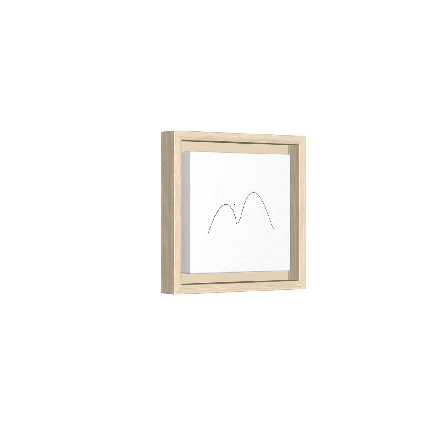 Minimal Line Mountains Matte Canvas Framed
