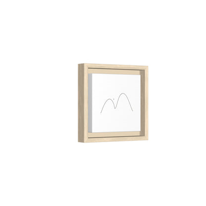 Minimal Line Mountains Matte Canvas Framed