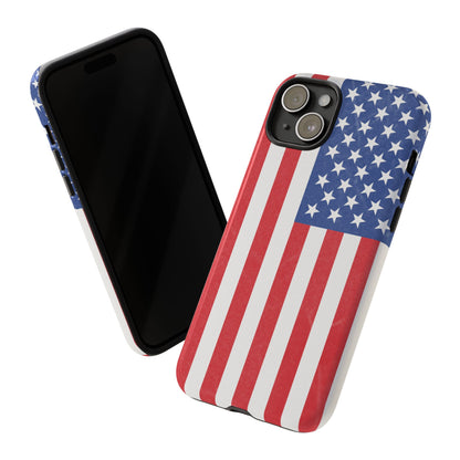 Patriotic Phone Case - Tough Cases for Veterans, USA Lovers, Independence Day, Memorial Day, Flag Design - TRV