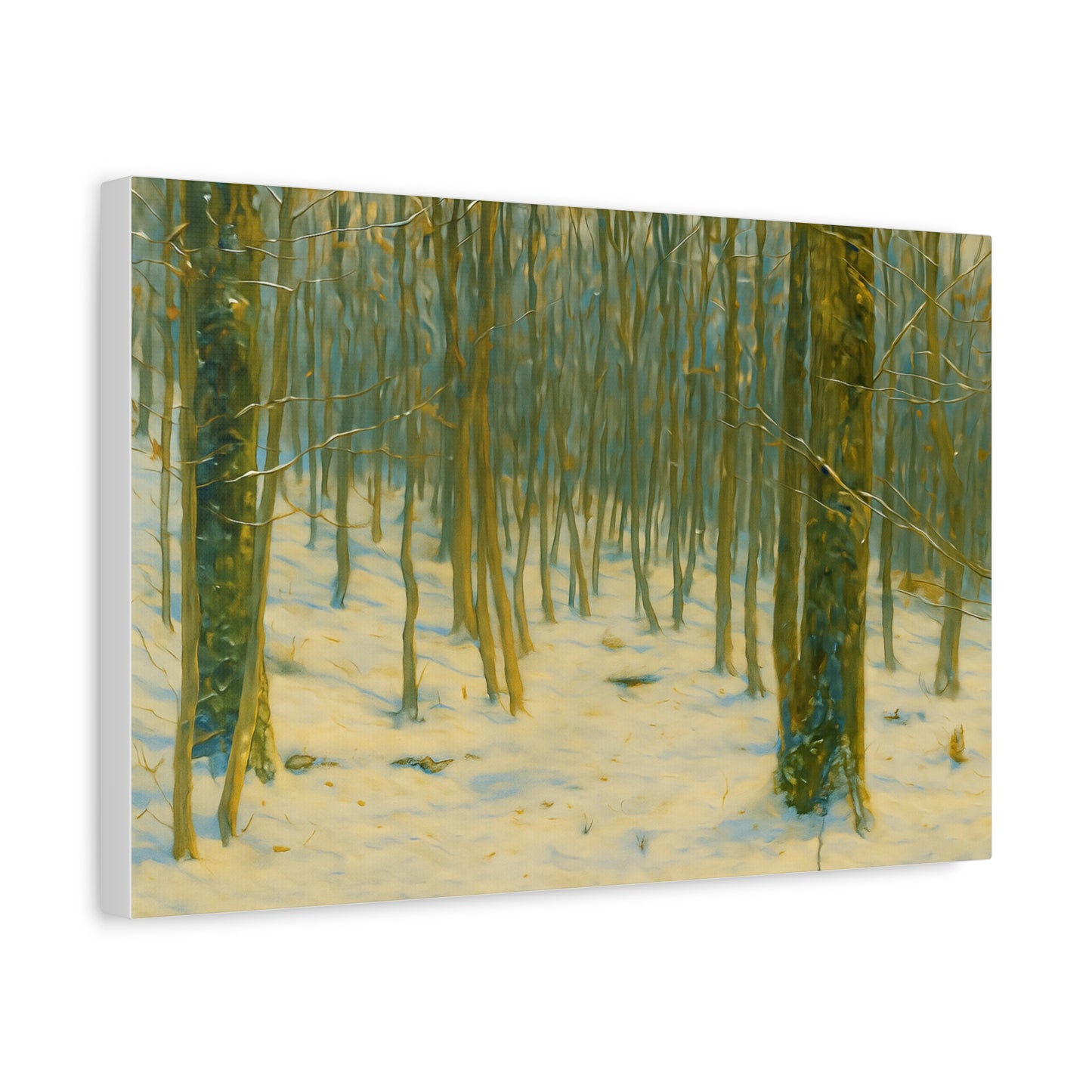 Winter Forest Matte Canvas Art Print, Nature Decor, Stretched Wall Art, Home Decor, Rustic Cabin Decoration, Gift for Nature Lovers - TRV