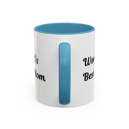 World's Best Mom Accent Coffee Mug - 11oz & 15oz - Perfect Gift for Mother's Day