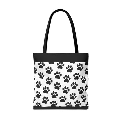 Paw Print Tote Bag, Dog Lover Gift, Shopping Tote, Eco-Friendly Bag, Pet Accessory, Animal Print Carryall - TRV