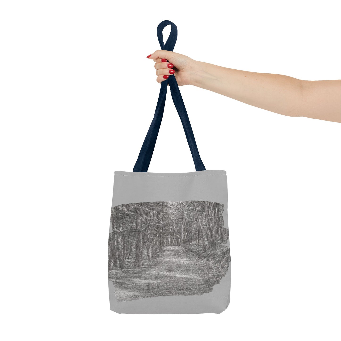 Scenic Path Tote Bag, Reversible Tote, Eco-Friendly Shopper, Outdoor Adventure Bag, Gift for Nature Lovers, Stylish Carryall - TRV