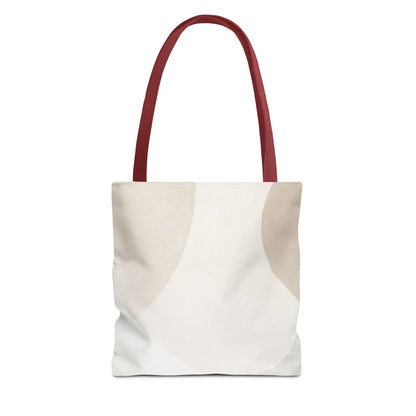 Neutral Abstract Geometric Tote Bag | Minimal Beige Shapes