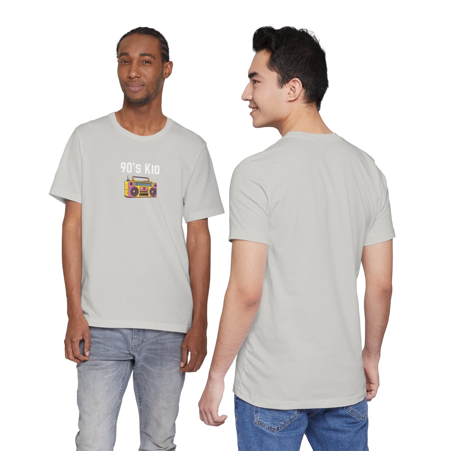 Retro Boombox Tee — 90s Kid Graphic T-Shirt