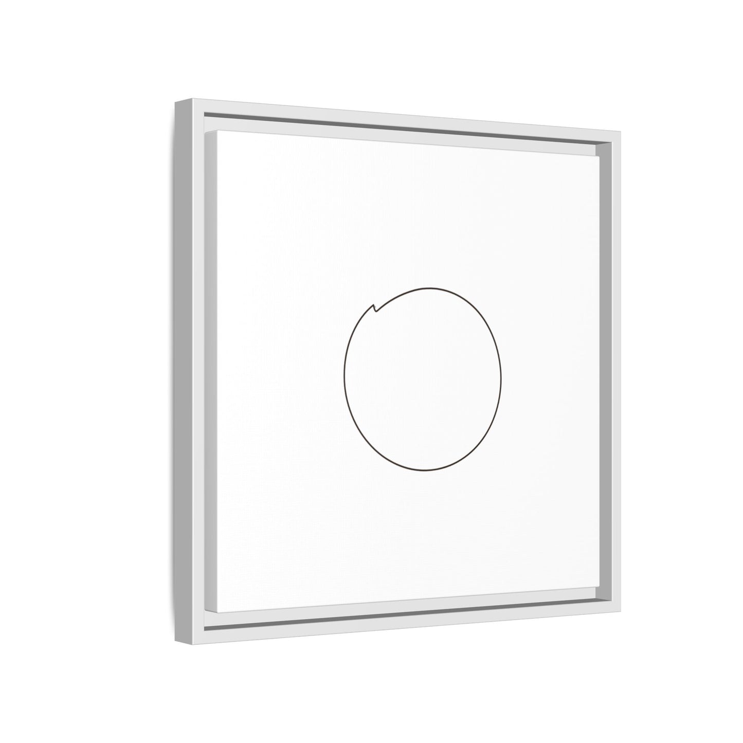 Minimal Circle Line Matte Canvas Framed | Modern Abstract Wall Art