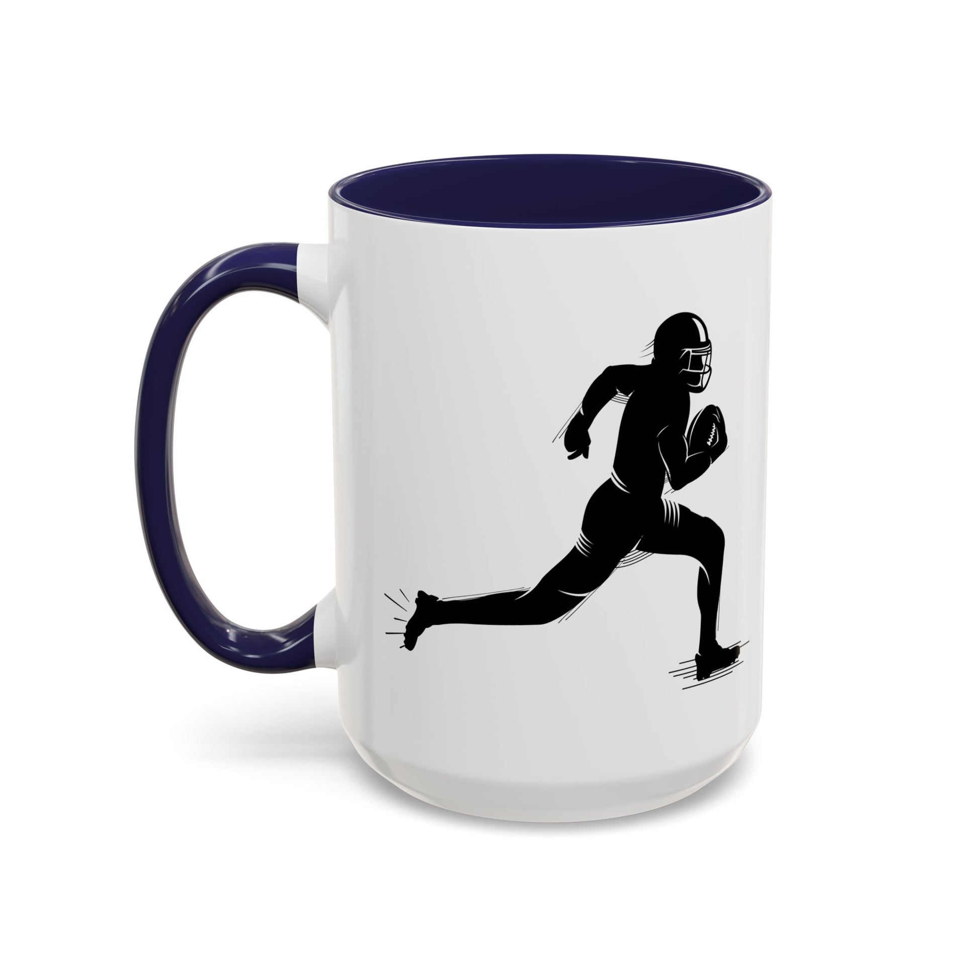 Football Player Themed Accent Coffee Mug, Sports Fan Gift, Unique Mug for Athletes, Coffee Lover, Game Day Essential - TRV