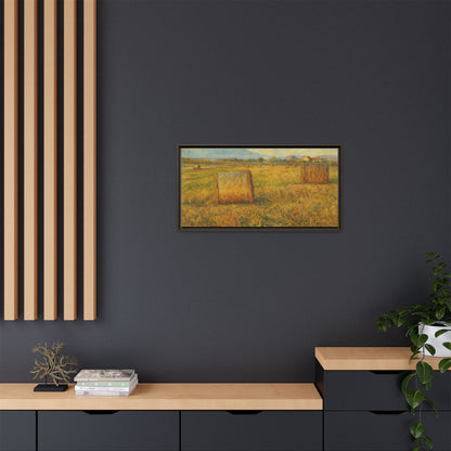Framed Matte Canvas Wall Art - Rustic Farm Landscape, Country Decor, Home Gallery, Gift for Nature Lovers, Housewarming Decor - TRV