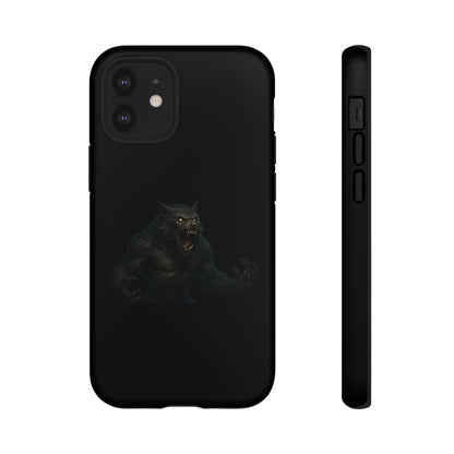 Werewolf Phone Case, Tough Cases, Black Panther Design, Gift for Animal Lovers, Phone Accessories, Fierce Phone Protection - TRV