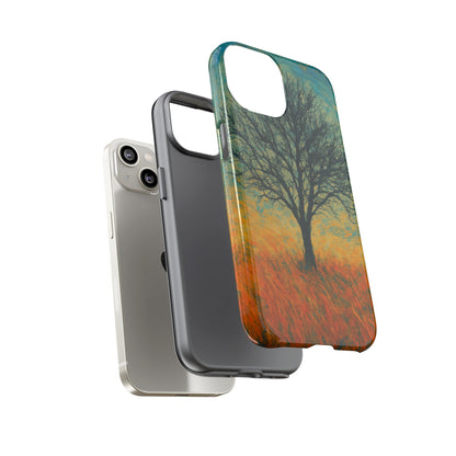 Artistic Phone Case with Tree Design, Nature Lover Gift, Unique Phone Cover, Holiday Present, Eco-friendly Tech Accessories - TRV