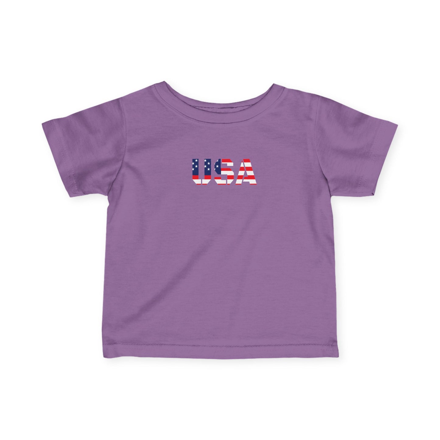 USA Infant Fine Jersey Tee - Cute Baby Shirt, Toddler Clothing, American Flag Tee, Baby Shower Gift, 4th of July Outfit