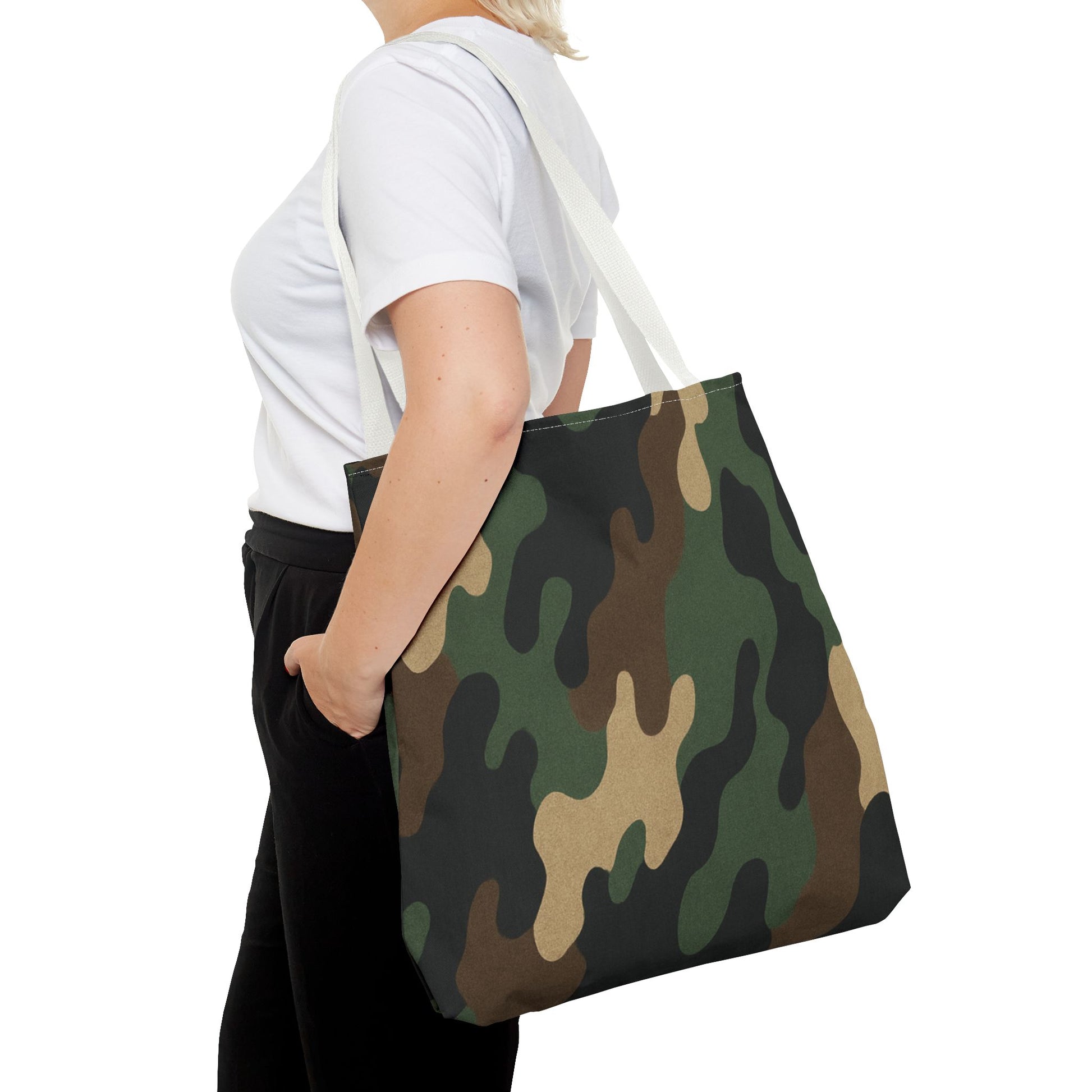 Stylish Camouflage Tote Bag, Reusable Shopping Bag, Beach Tote, Casual Carry-All, Gift for Him or Her - TRV