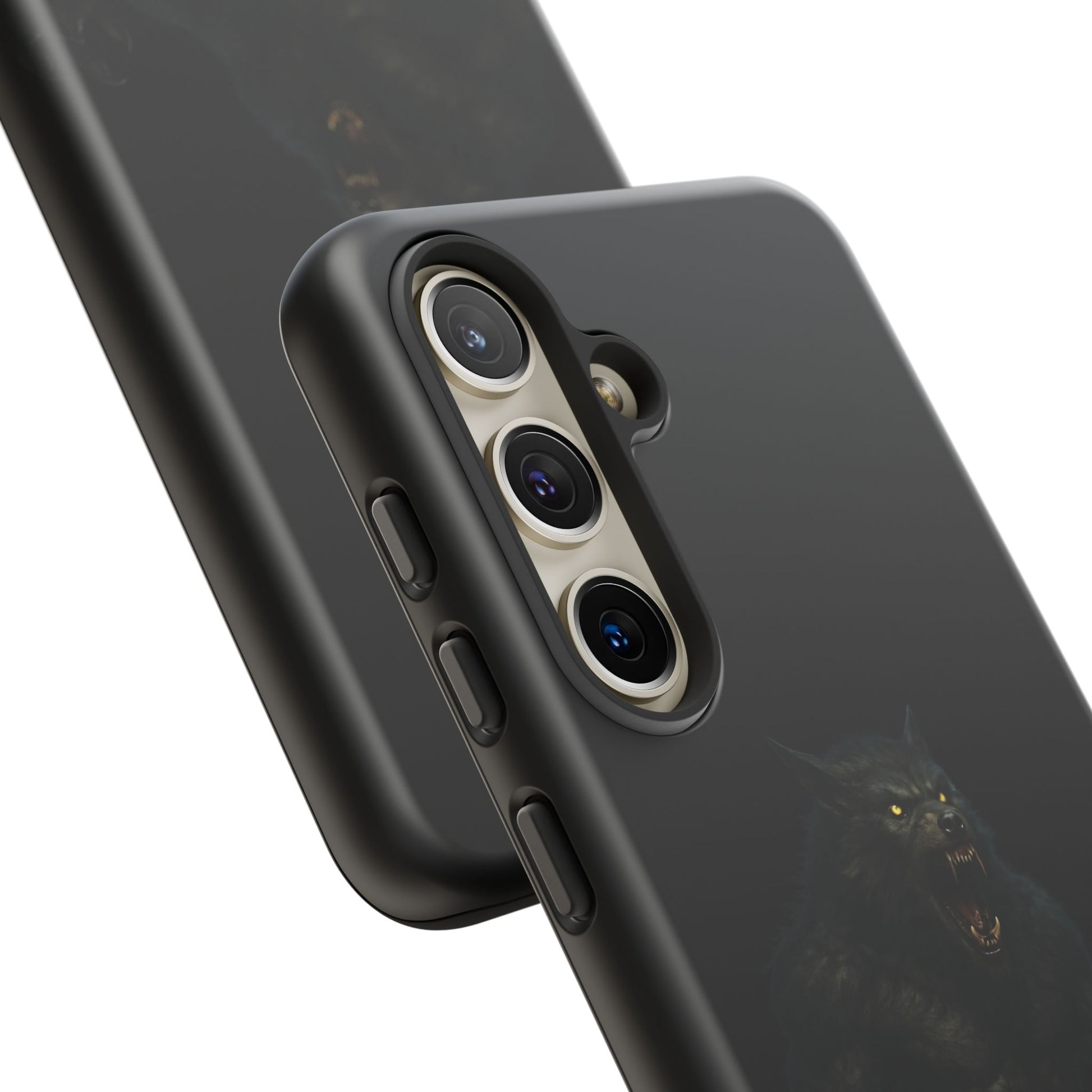 Werewolf Phone Case, Tough Cases, Black Panther Design, Gift for Animal Lovers, Phone Accessories, Fierce Phone Protection - TRV
