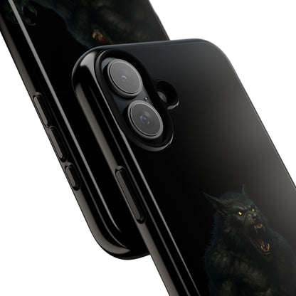 Werewolf Phone Case, Tough Cases, Black Panther Design, Gift for Animal Lovers, Phone Accessories, Fierce Phone Protection - TRV