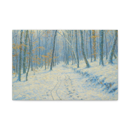 Winter Woodland Canvas Print — Snowy Forest Matte Stretched Wall Art