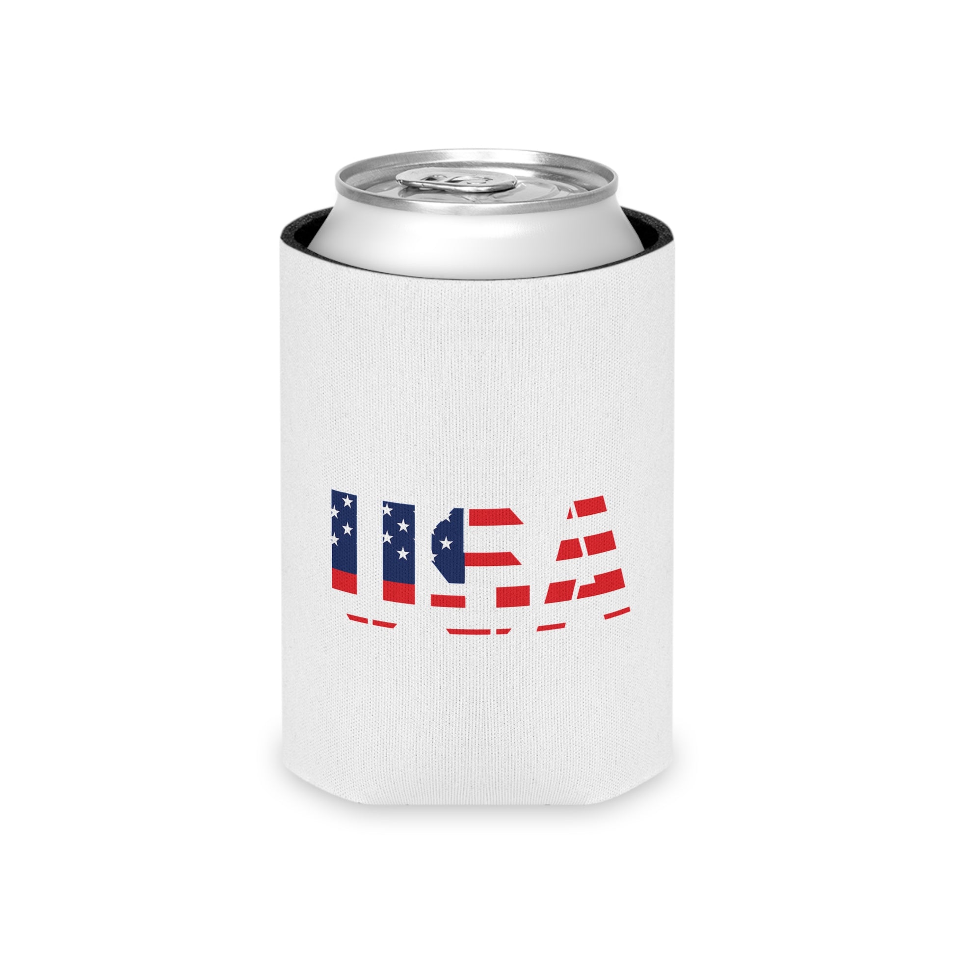 USA Flag Can Cooler - Perfect for BBQs, Independence Day, Tailgating, Memorial Day, Housewarming - TRV