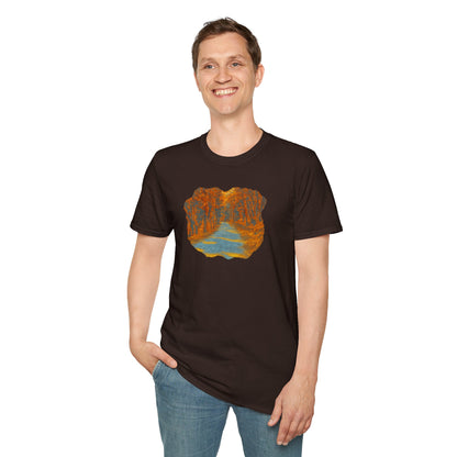 Autumn Pathway Unisex Softstyle T-Shirt, Cozy Fall Shirt, Nature Lover Tee, Scenic Route Top, Gift for Hikers, Casual Wear, Outdoor [...]