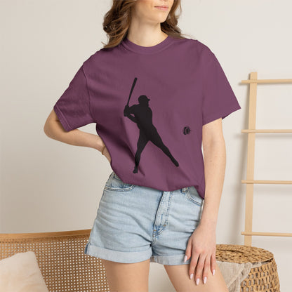 Unisex Baseball Silhouette Tee, Casual Wear, Sports Fan Apparel, Gift for Athletes, Summer Outing Outfit, Soft Cotton Shirt