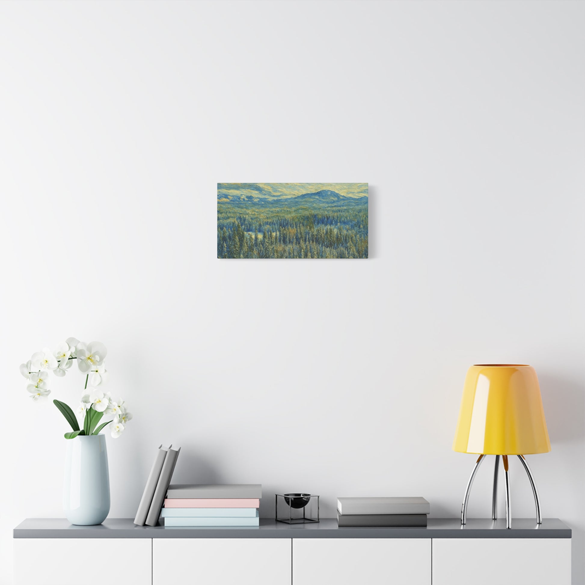 Scenic Landscape Canvas Print, Rustic Home Decor, Wall Art for Nature Lovers, Gift for Art Enthusiasts, Serene Forest Artwork - TRV
