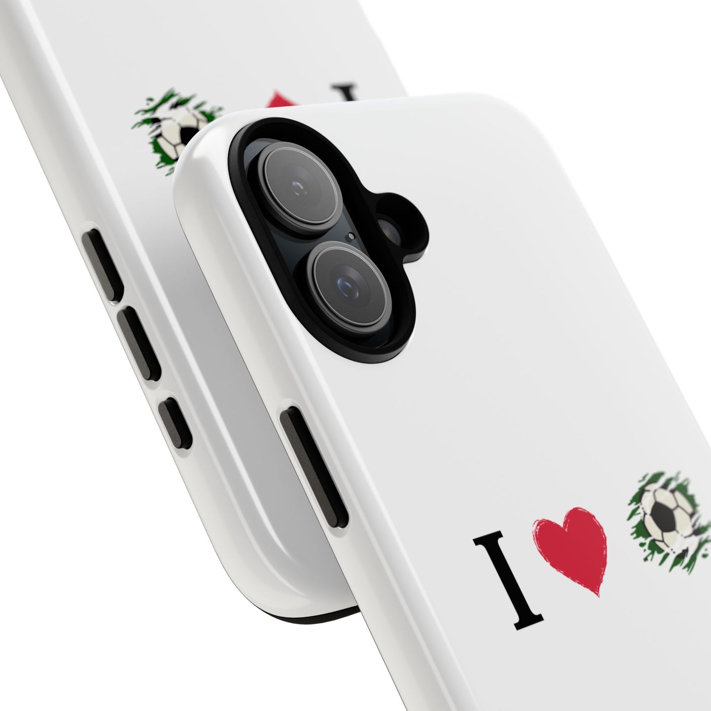 Soccer Phone Case, I Love Soccer, Tough Case Cover, Sporty Phone Accessories, Gift for Soccer Lovers, Unique Soccer Design - TRV