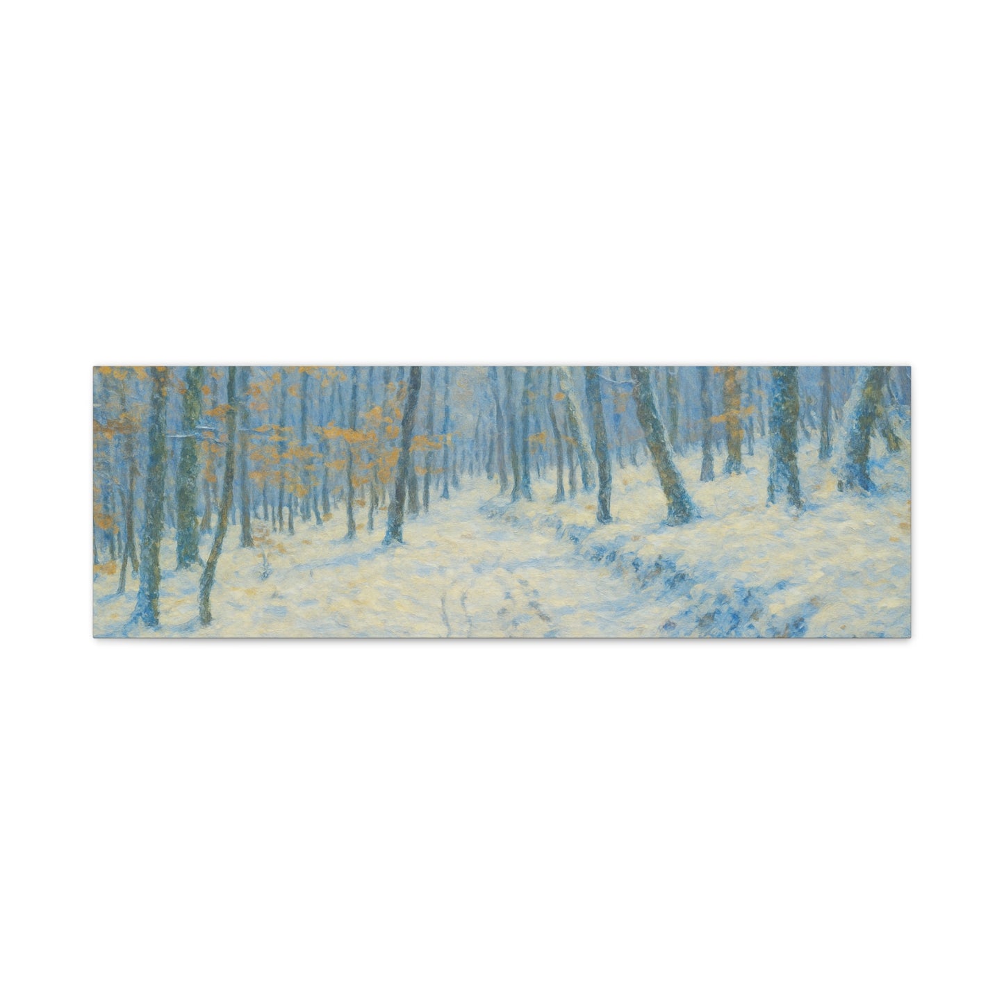 Winter Woodland Canvas Print — Snowy Forest Matte Stretched Wall Art