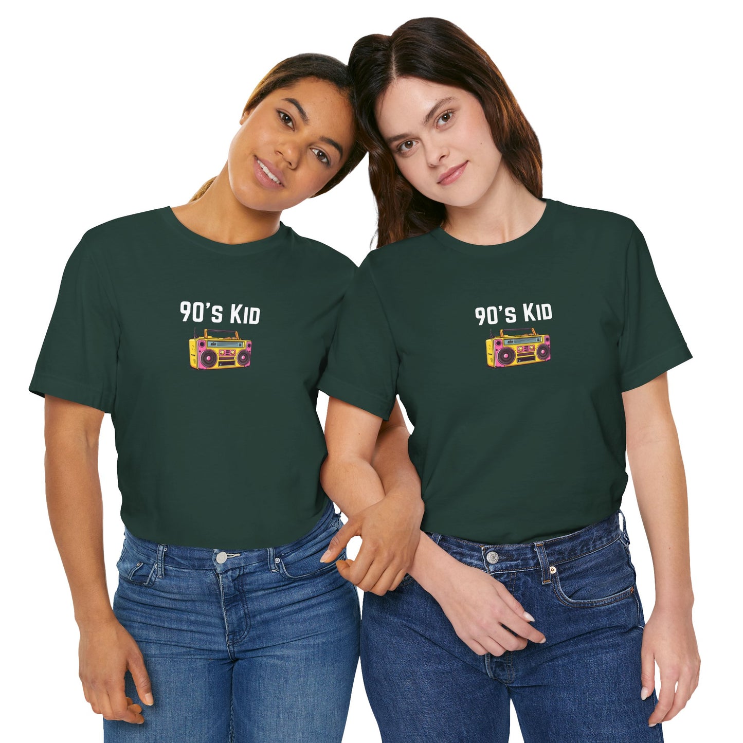 Retro Boombox Tee — 90s Kid Graphic T-Shirt