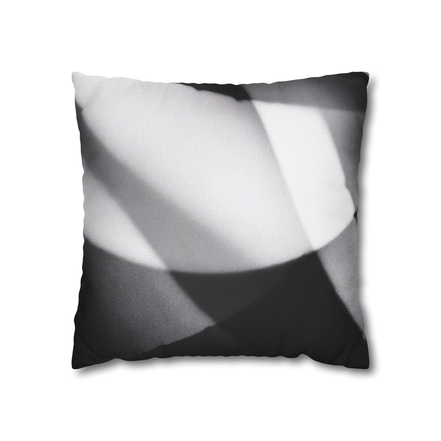 Abstract black and white photo pillowcase featuring a square shape, ideal for home decor, by Printify.