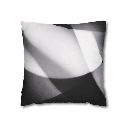 Abstract black and white photo pillowcase featuring a square shape, ideal for home decor, by Printify.