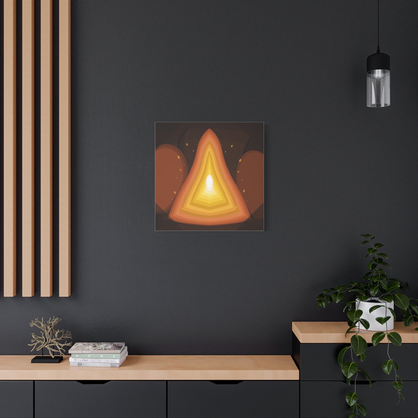 Concentric Fire Furnace Cross-Section Matte Canvas