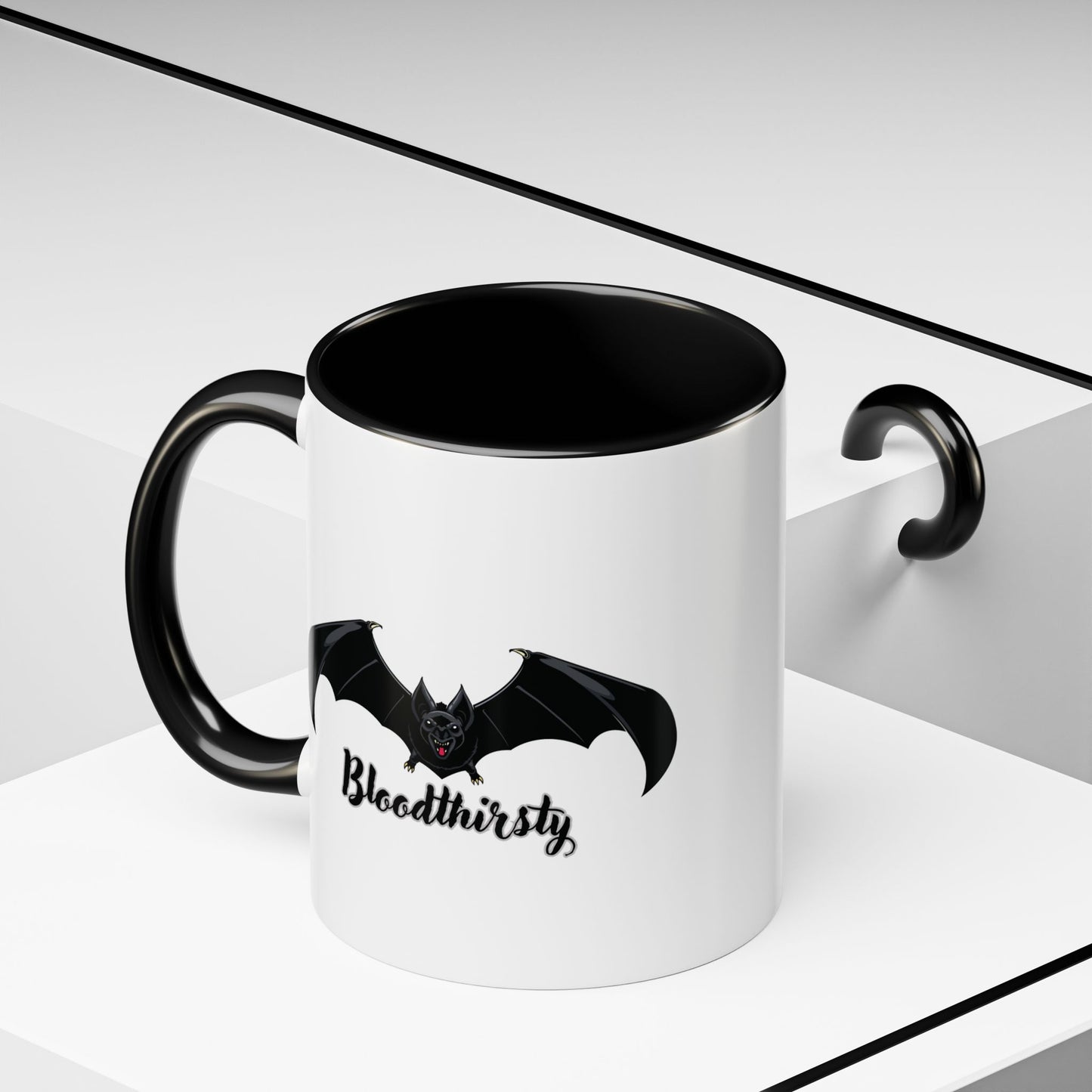 Bloodthirsty Bat Coffee Mug - Unique Halloween and Gothic Accents