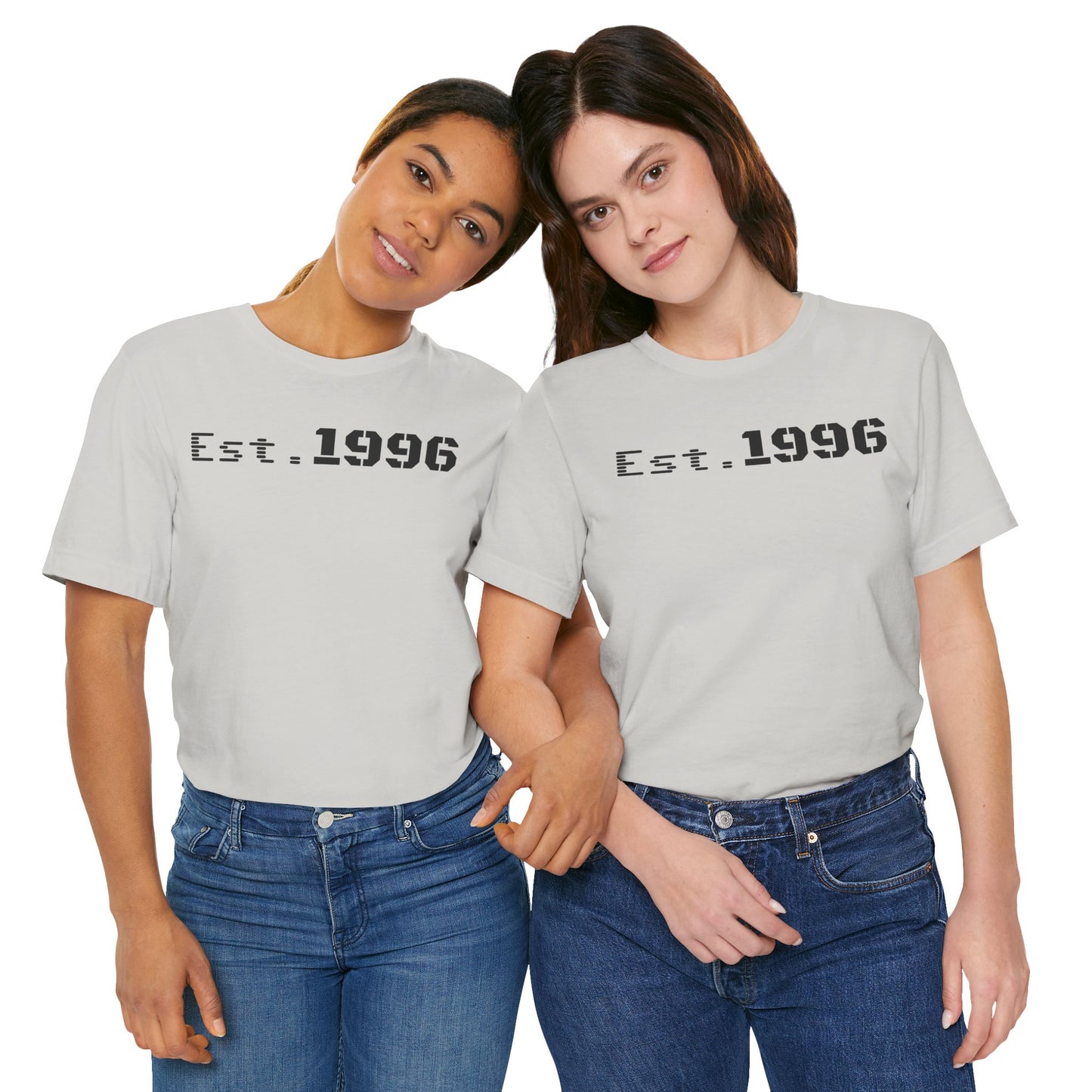 Unisex Jersey Tee - 'Est. 1996' Graphic Shirt, Birthday Gift, Casual Wear, Vintage Style, Retro Fashion, Gift for Him/Her - TRV