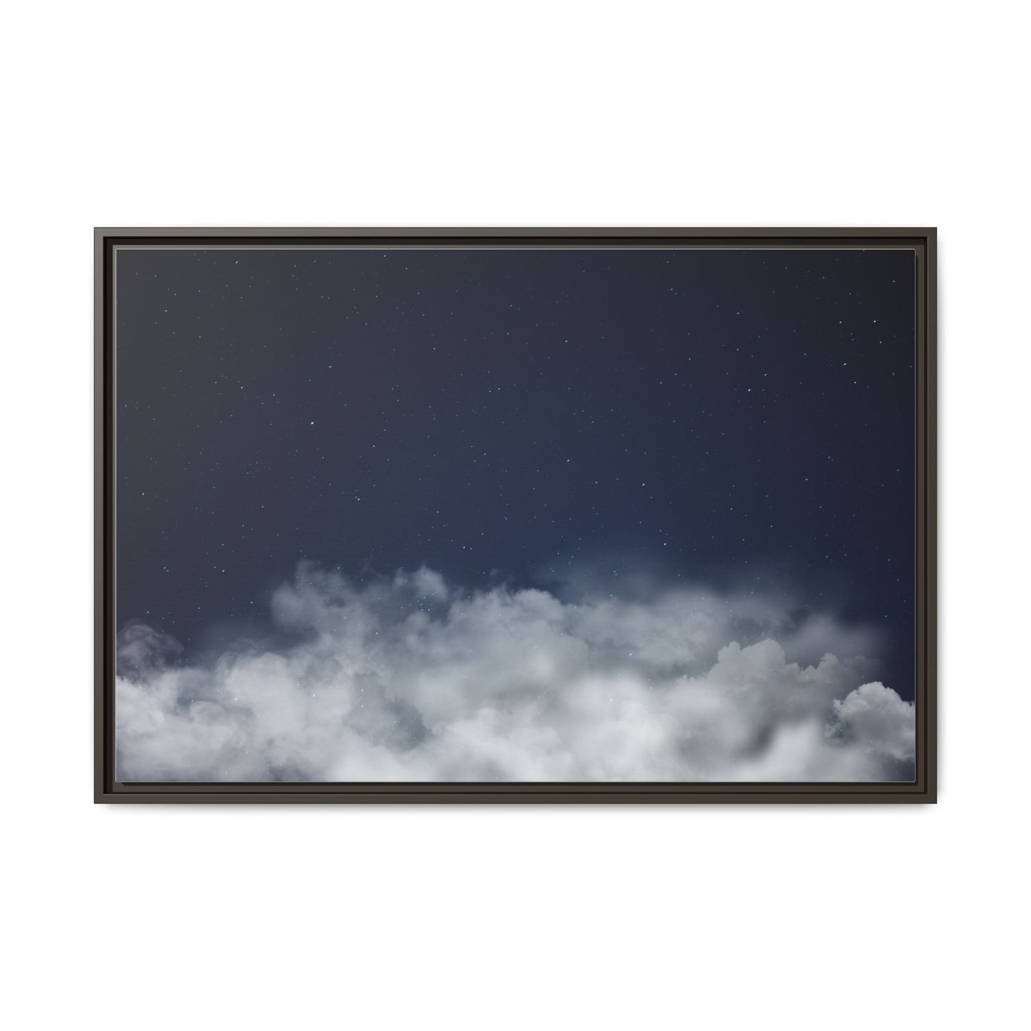 Night Sky Clouds Matte Canvas Framed | Starry Wall Art - TRV