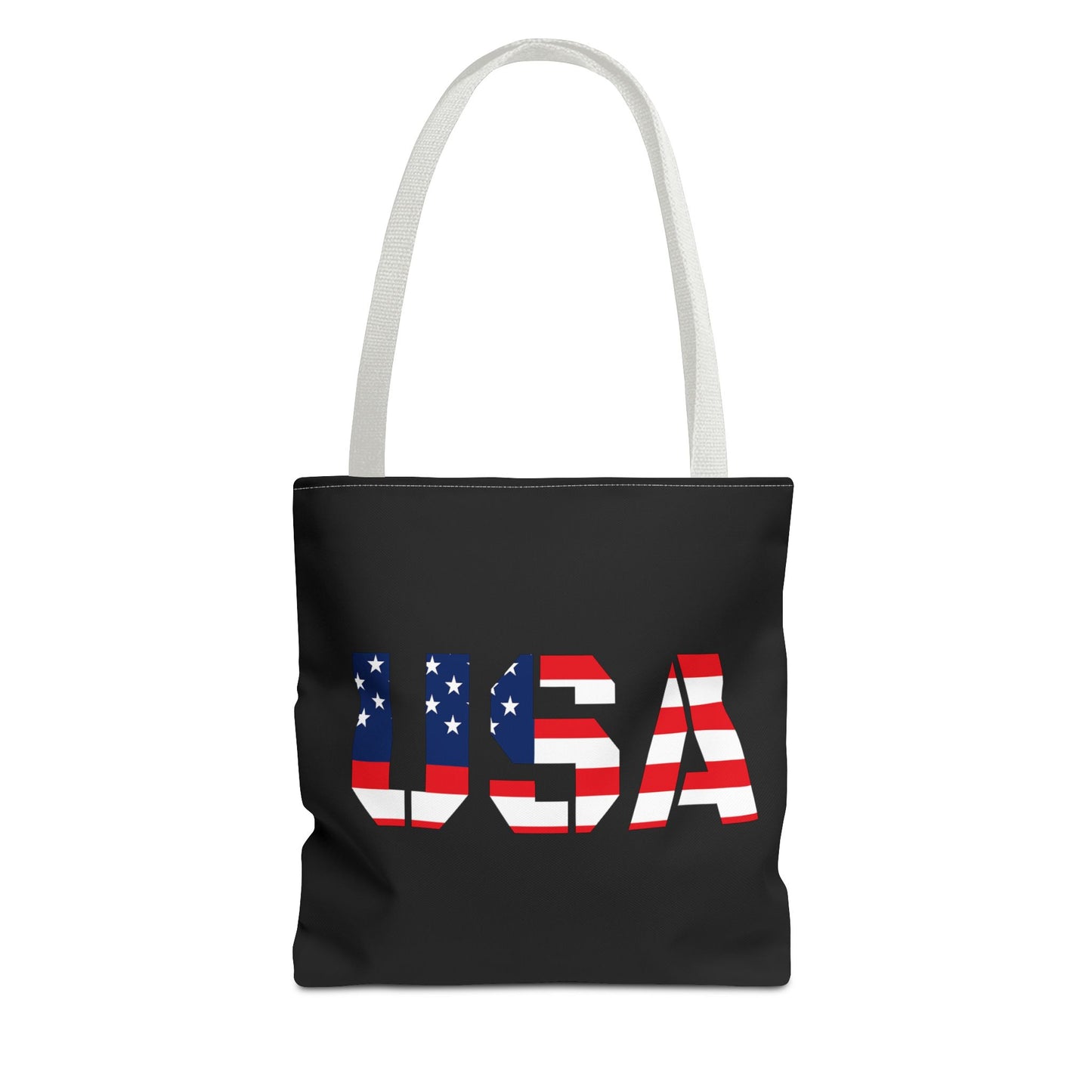 Patriotic USA Print Tote Bag, Reusable Shopping Bag, 4th of July Gift, Summer Carryall, American Flag Style - TRV