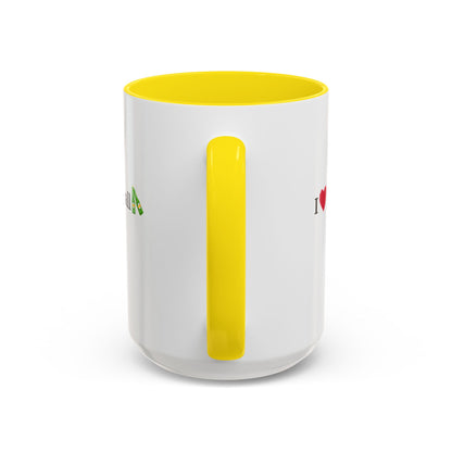 I Love Football Accent Coffee Mug, Perfect Gift for Sports Lovers, Football Enthusiasts, Unique Mug for Game Days, Home or Office Decor - TRV