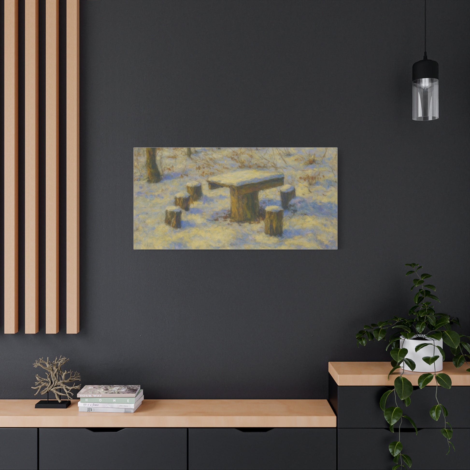Matte Canvas Wall Art, Rustic Outdoor Scene, Nature Decor, Home Wall Décor, Cozy Cabin Vibe, Perfect for Gift Giving - TRV