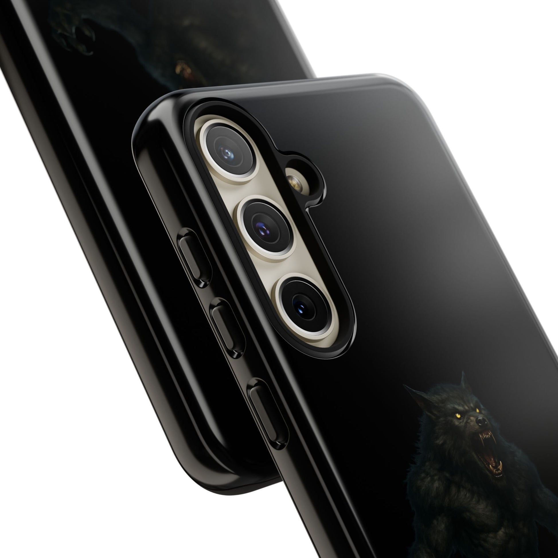 Werewolf Phone Case, Tough Cases, Black Panther Design, Gift for Animal Lovers, Phone Accessories, Fierce Phone Protection - TRV