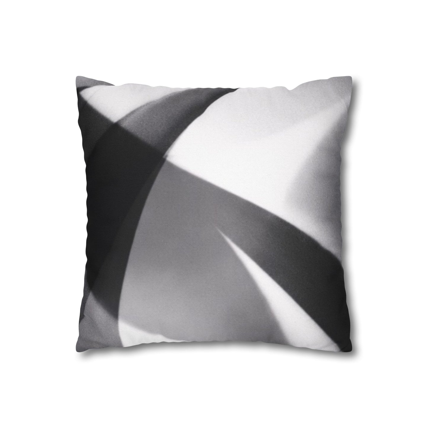Black and white abstract photo pillowcase from Printify, square home decor pillow with modern artistic design.