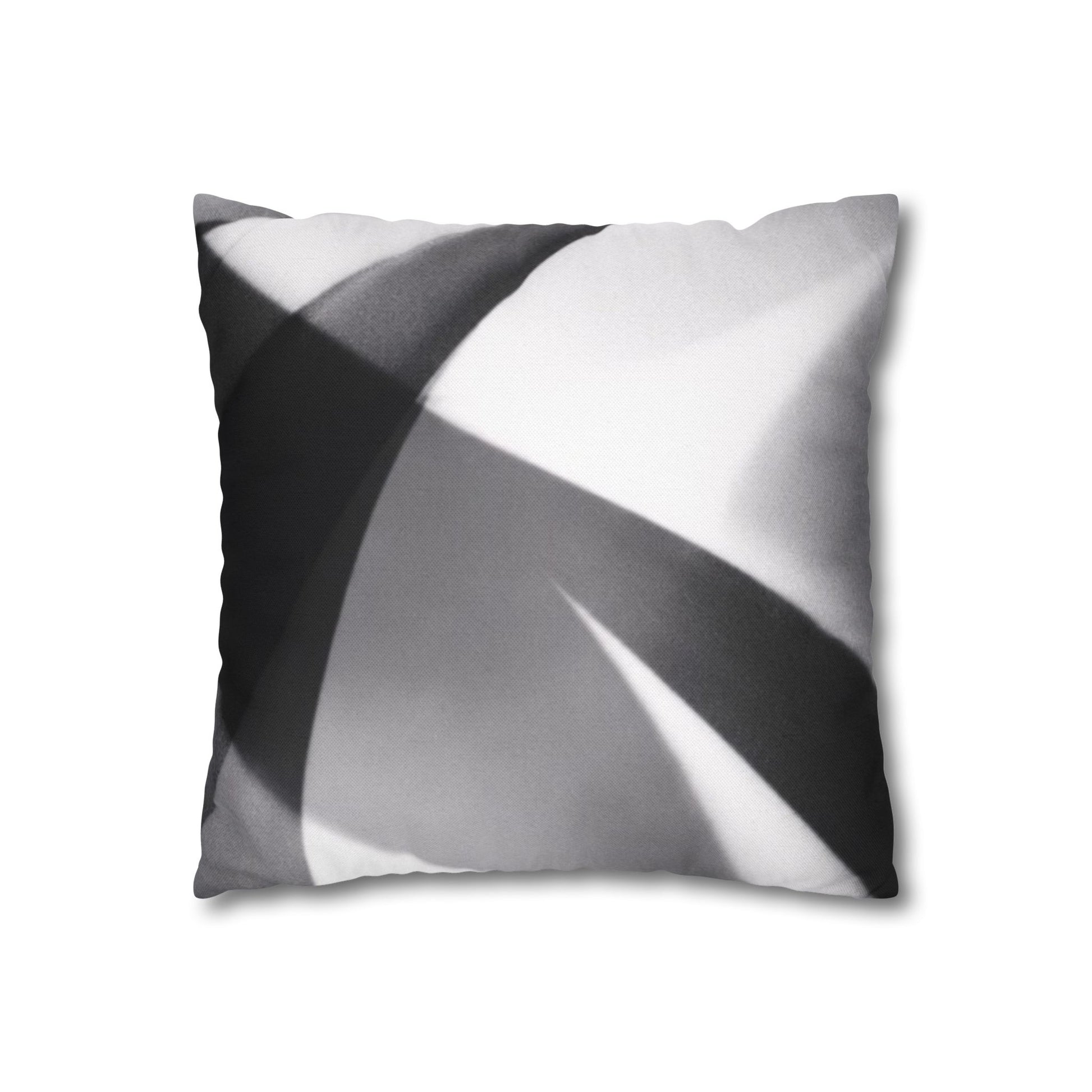 Black and white abstract photo pillowcase from Printify, square home decor pillow with modern artistic design.