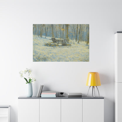 Winter Serenity Canvas Wall Art, Cozy Living Room Decor, Nature Landscape Print, Gift for Art Lovers, Home Decor, Seasonal Artwork - TRV
