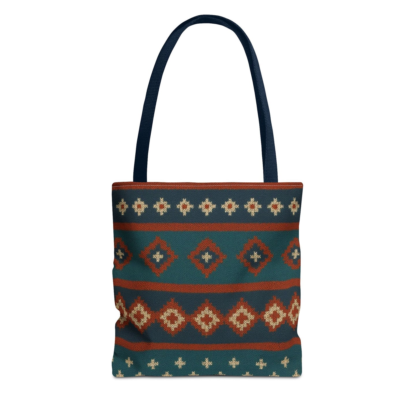 Southwestern Diamond Pattern Tote Bag | Aztec Tribal Geometric Print - TRV